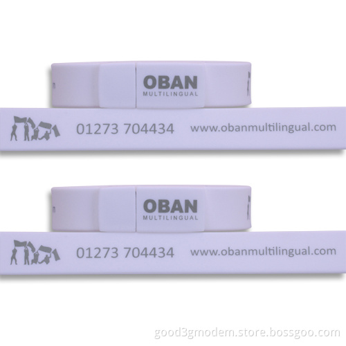 Hot Silicone Wristband USB Flash Drive USB Bracelet with OEM Logo